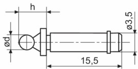 Image pro obrázek produktu Pár kuželových měřicích doteků z oceli ü.12,5-15 mm pro40Z/44FZ/852