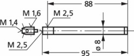 Image pro obrázek produktu 817 CI-am Adaptér se závitem M 2,5 pro našroub.měř.doteků