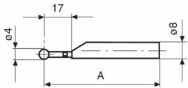 817 CI-r kulový měřící dotek s rubínovou kuličkou D=4 mm